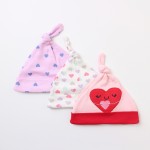 棉质婴儿帽供应商-纯棉打结新生儿针织帽