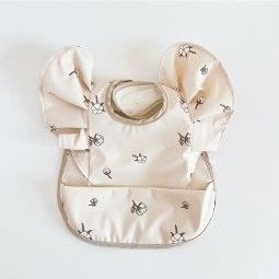 婴儿喂养围嘴生产厂家-防水卡通天使翅膀围嘴