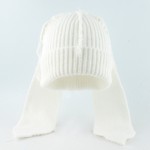 兔子耳针织帽供应商-纯色冬季针织帽