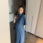 加大码孕妇连衣裙供应商-牛仔裙宽松超大款式