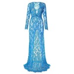 深V孕妇连衣裙工厂-蕾丝礼服用于迎婴派对晚礼服