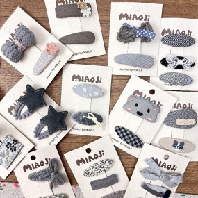 儿童发夹工厂-蝴蝶结气质牛仔蓝可爱公主钻石蝴蝶结