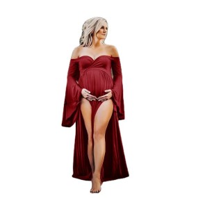 Maternity Clothing Factory - Cotton Bridesmaid Pregnancy Photography Wedding Dress