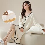 孕妇睡衣套装供应商-100%棉短袖哺乳家居服