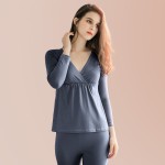 孕妇睡衣供应商-护理内衣套装长袖上衣和裤子