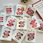 女孩发夹厂家-甜美波浪形状BB合金金属格子发夹