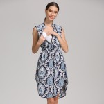 夏季孕妇连衣裙工厂-无袖花卉人造丝哺乳裙