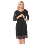 孕妇连衣裙厂家-批发蕾丝哺乳裙加大码