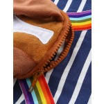 儿童运动裤工厂-休闲运动火箭图案弹力腰慢跑裤