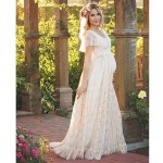 加大码孕妇连衣裙厂家-蕾丝晚礼服长裙用于派对伴娘