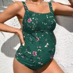 女士孕妇泳装供应商-露肩连体大码时尚款式