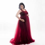 雪纺孕妇连衣裙厂家-露肩裙用于摄影迎婴派对