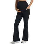 瑜伽孕妇裤供应商-高腰纯色休闲弹力腰打底裤