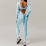 女士健身上衣厂家-可定制Logo透气修身全拉链夹克立领