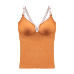 冬季孕妇吊带衫厂家-丝绒V领修身背心哺乳棉质上衣