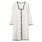 孕妇睡衣套装供应商-100%棉短袖哺乳家居服