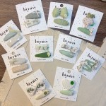 女孩发夹供应商-批发红色矩形水滴形状金属发夹