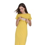 夏季孕妇连衣裙工厂-短袖弹力棉哺乳裙