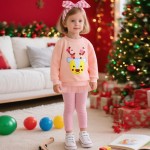 女孩连帽衫工厂-时尚印花图案针织棉圆领衬衫