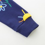 女孩连衣裙供应商-万圣节花卉贴布儿童裙