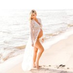 孕期晚礼服厂家-白黑蕾丝优雅加大码裙