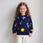 女孩连衣裙供应商-万圣节花卉贴布儿童裙