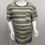 哺乳上衣供应商-棉质口袋短袖哺乳服装