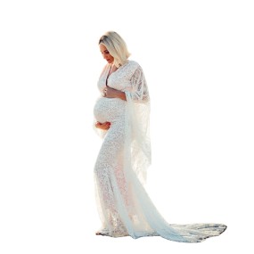 Sexy Maternity Dress Factory - Lace Fancy Photoshoot Dress for Pregnancy Women