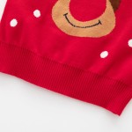 圣诞家庭装供应商-3D卡通驯鹿印花配套连帽衫上衣