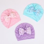 婴儿发夹厂家-印度风格柔软涤纶蝴蝶结给0-6个月