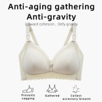 夏季护理文胸供应商-纯色薄款聚托防下垂开襟文胸