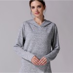 长袖孕妇连衣裙供应商-带帽针织护理服装给产后