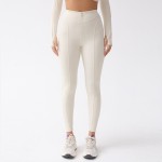 健身服工厂-2件套罗纹无缝短上衣高腰打底裤套装