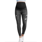 可定制孕妇牛仔裤厂家-紧身高腰超弹托腹牛仔裤