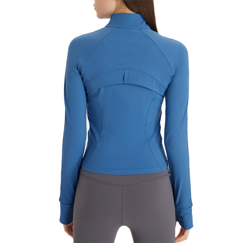 女士瑜伽上衣供应商-透气网眼速干吸湿健身上衣