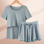 哺乳吊带套装厂家-胸垫外穿哺乳打底衫+短裤