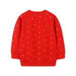 儿童运动衫厂家-女孩圆领法国毛圈布刺绣套头衫