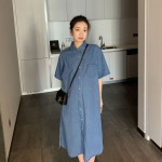 加大码孕妇连衣裙供应商-牛仔裙宽松超大款式