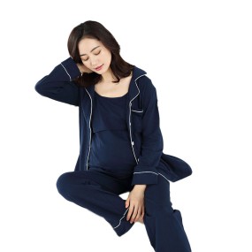 Winter Maternity Pajamas Manufacturer - Chest Pad Keep Warm Long Sleeve Thermal Suit