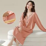 孕妇睡衣套装供应商-100%棉短袖哺乳家居服