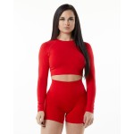 女士瑜伽打底裤供应商-图案罗纹半拉链氨纶弹力腰裤