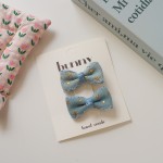 韩式发夹供应商-牛奶棕色布料手工发夹用于刘海