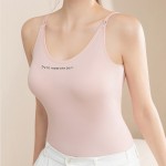 哺乳背心工厂-前开无缝无钢圈蕾丝吊带衫