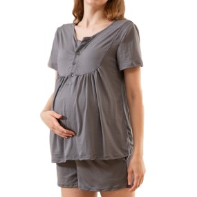 Maternity Sleepwear Set Factory - Nursing Nightgown Breastfeeding Clothing 3pcs/set