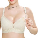 夏季护理文胸供应商-纯色薄款聚托防下垂开襟文胸