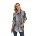 孕妇上衣厂家-柔软格子哺乳上衣宽松大码