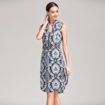 夏季孕妇连衣裙工厂-无袖花卉人造丝哺乳裙