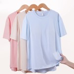 棉质哺乳上衣厂家-短袖韩版宽松家居服