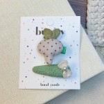 女孩发夹供应商-批发红色矩形水滴形状金属发夹