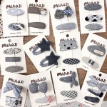 儿童发夹工厂-蝴蝶结气质牛仔蓝可爱公主钻石蝴蝶结